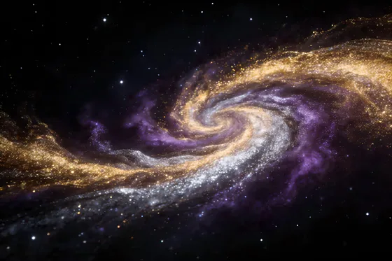Spiral Galaxy With Stars And Galaxies