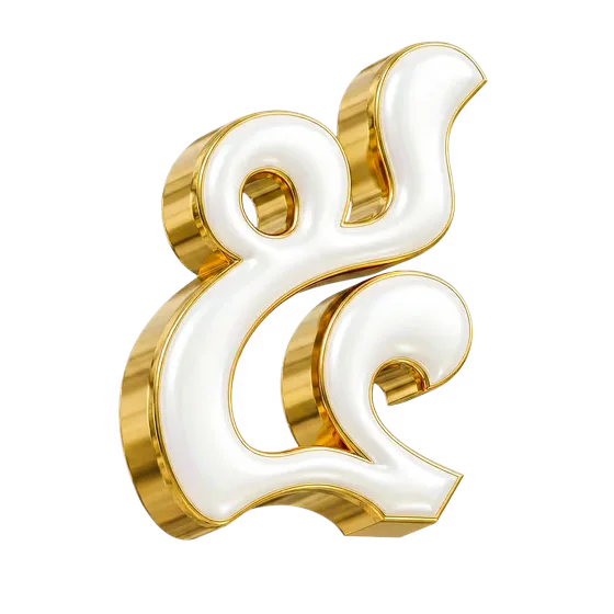 Luxurious Golden Pearl Khmer Numeral Two