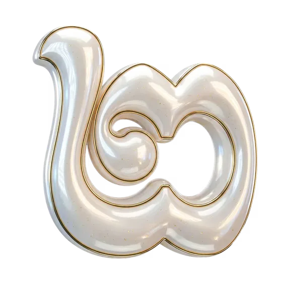Elegant Cambodian Ornate Pearl Golden Swirl Art