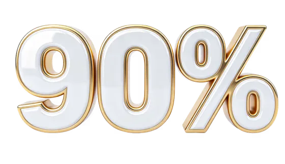 Premium 90% White Gold Offer Symbol