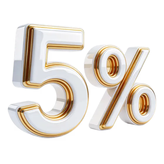 Luxury Golden White Five Percent Discount