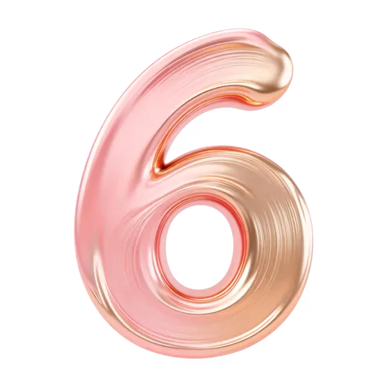 Luxury Rose Gold Liquid Number Six
