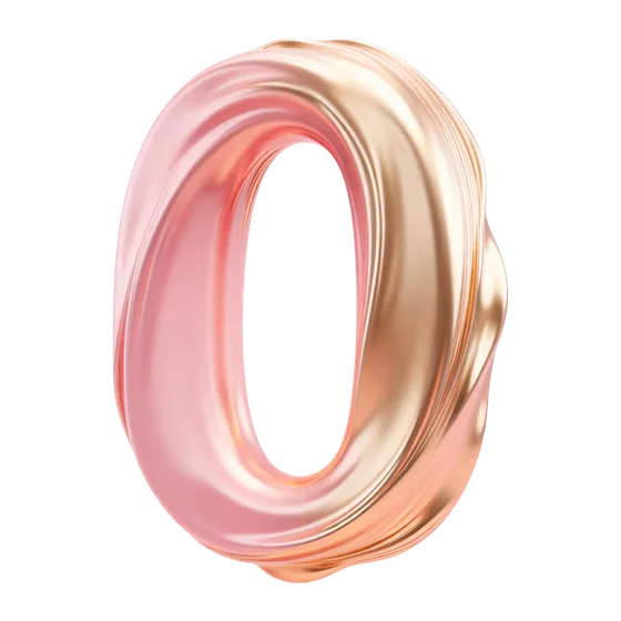 Elegant Metallic Rose Gold Fluid Zero