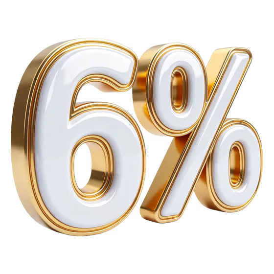 Elegant Golden White Six Percent Concept