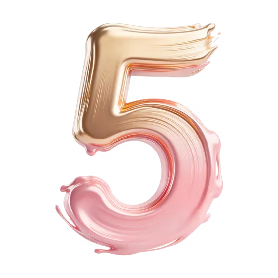 Luxury Gold Pink Liquid Number Five