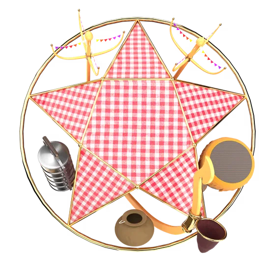 Khmer New Year Star Lantern 3D Cultural Elements