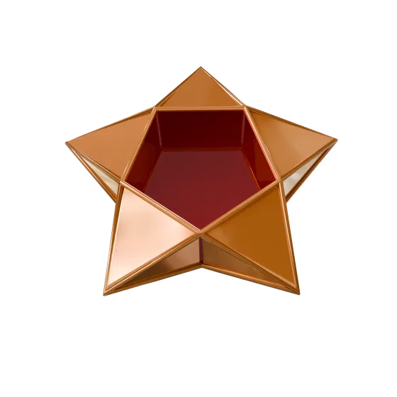 3D Copper Khmer Star ផ្កាយ Metallic Decorative Object