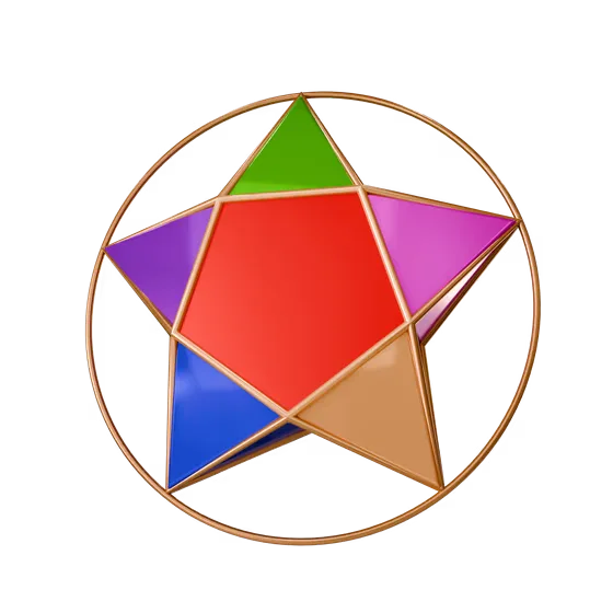 Colorful 3D Khmer Star Lantern គោមផ្កាយ 3D Object