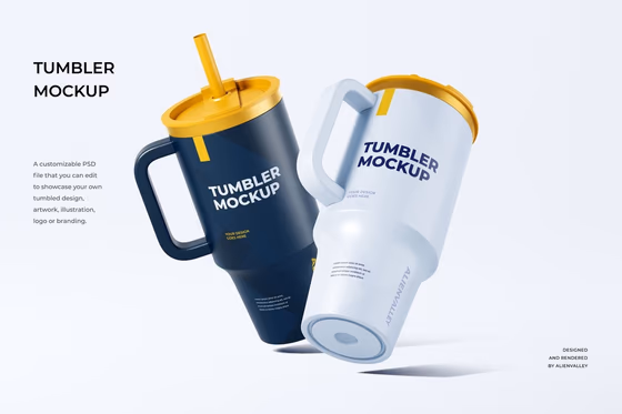 High Quality Realistic Tumbler Mockup For Branding