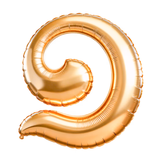 Khmer Number 1 Balloon Gold