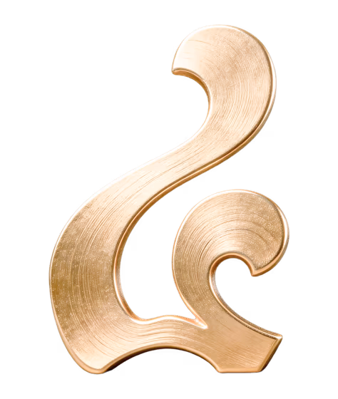 Khmer Number 4 Gold 3D Render