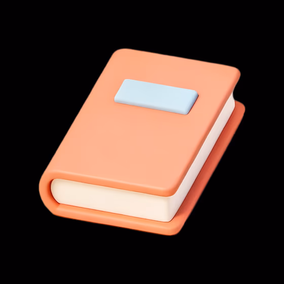Cute Minimalist Book Diary Notebook Icon