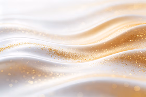 Elegant White Silk Gold Glitter Background